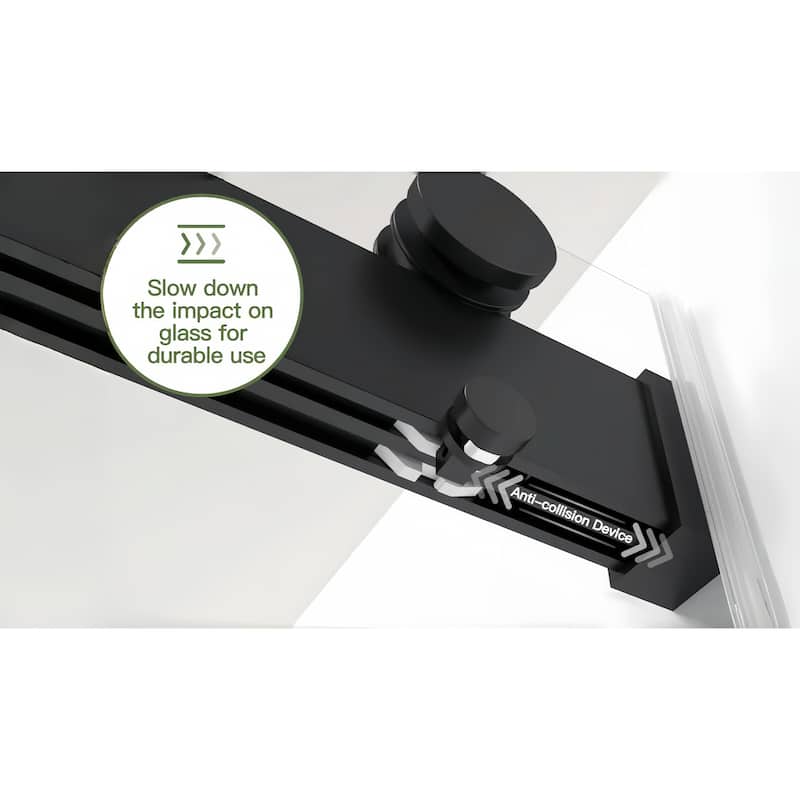 48/60/72 inch Double Sliding Frameless Shower Door