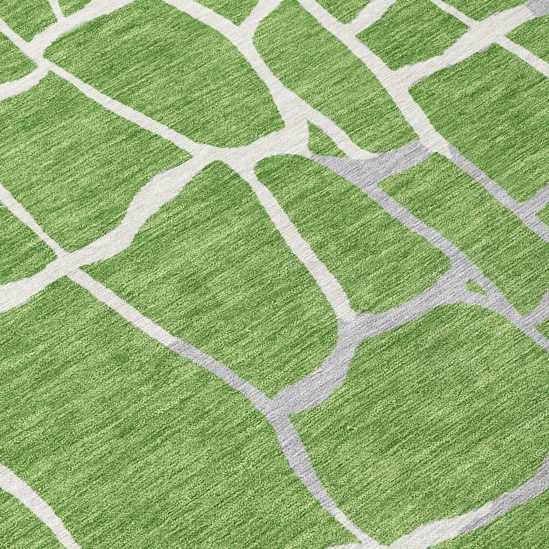Machine Washable Indoor/ Outdoor Abstract Webby Chantille Rug