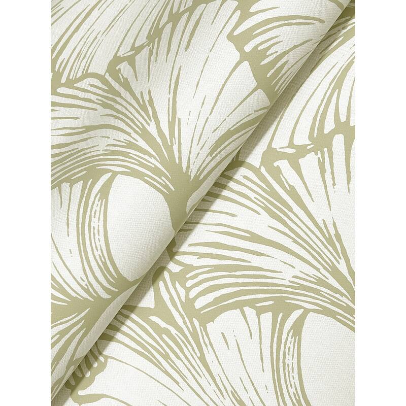 A-Street Prints Kyoto Moss Ginkgo Leaf Wallpaper
