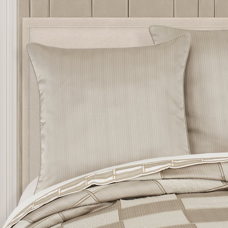 J. Queen New York Brando Flax Euro Sham - Flax - Euro Square