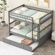 preview thumbnail 61 of 76, Bunkbeds Convertible 2 Beds, Wooden Bunk Bed with Ladder