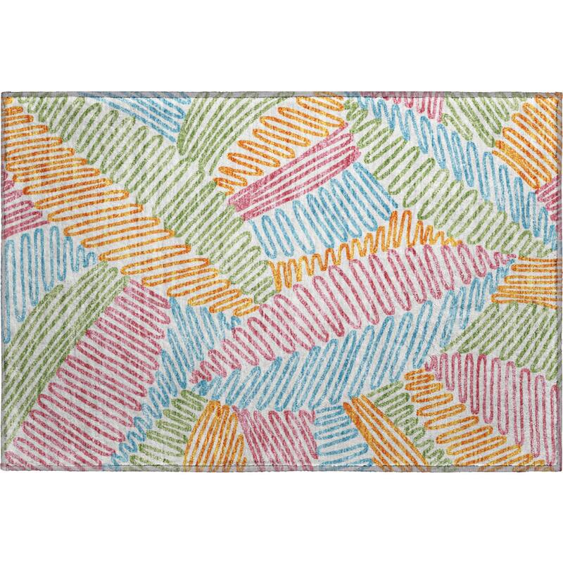 Premium Washable Super Soft Contemporary Leaf Mayfield Rug