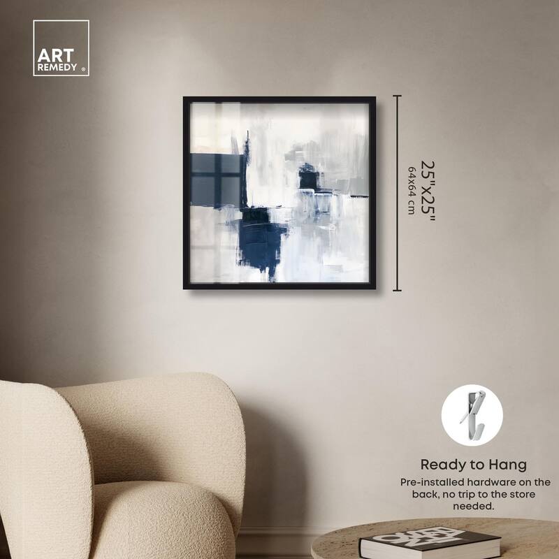 Porcelain Blue on White I Shadowbox by Art Remedy