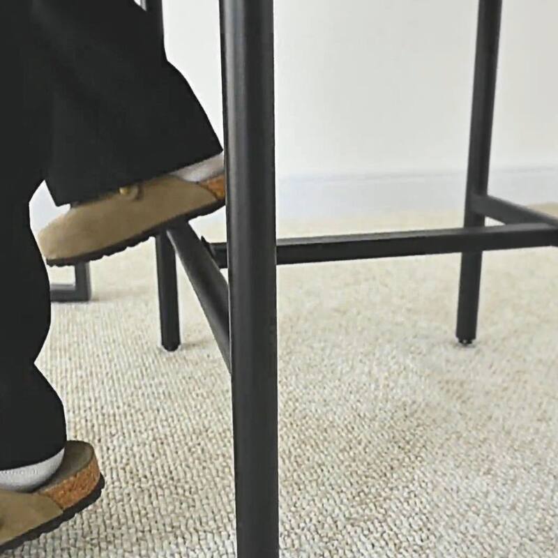 Modern 24" Upholstered Velvet Solid Back Counter Stool with Arms