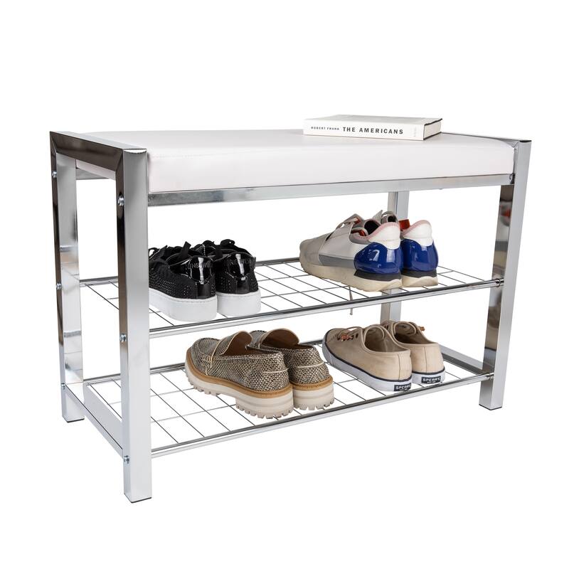Danya B. Leatherette Entryway Shoe Storage Bench Bed Bath & Beyond