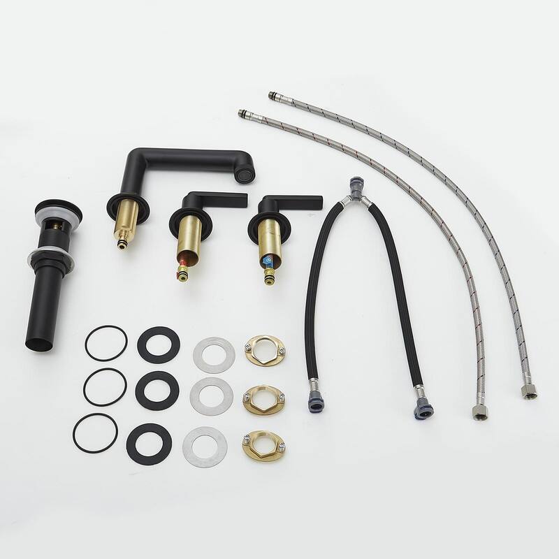 Widespread Bathroom Faucet 3 Holes Vanity Sink