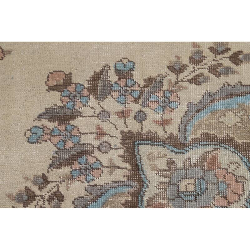Medallion Tabriz Persian Area Rug Floral Handmade Wool Carpet - 8'0"x 11'3"