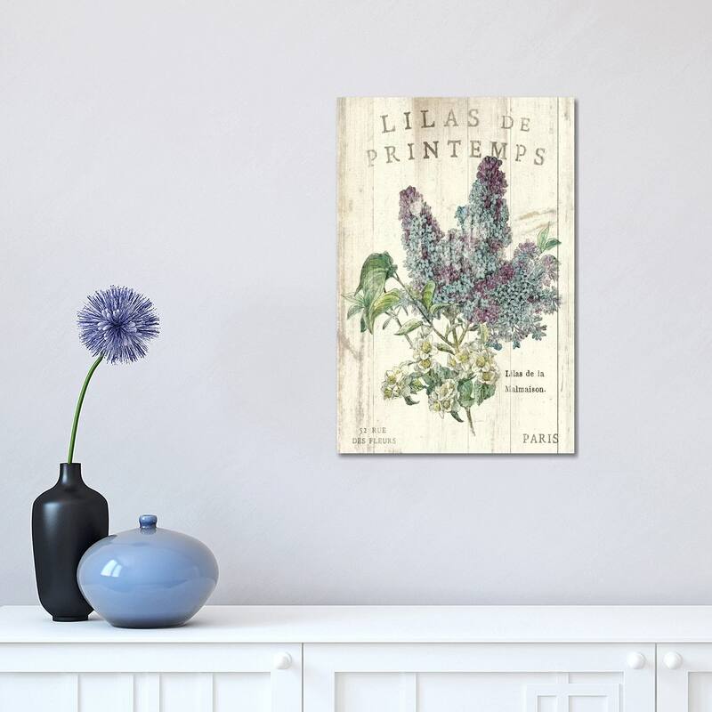 iCanvas "Lilas de Printemps " by Sue Schlabach Canvas Print - 18x12x1.5