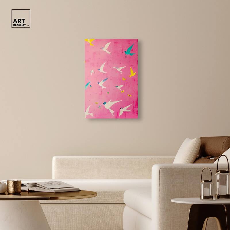 Soaring Sorbet Canvas by Art Remedy, Gallery Wrapped