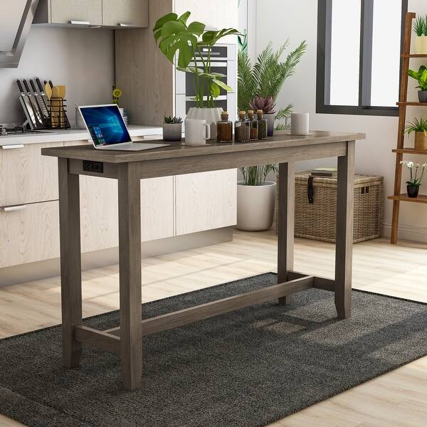 Shop Furniture Of America Ibella Contemporary Counter Table With Usb Port Overstock 31857150