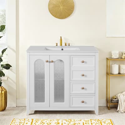 36-inch Bathroom Vanity with Two Soft-Close Doors,Adjustable Shelves