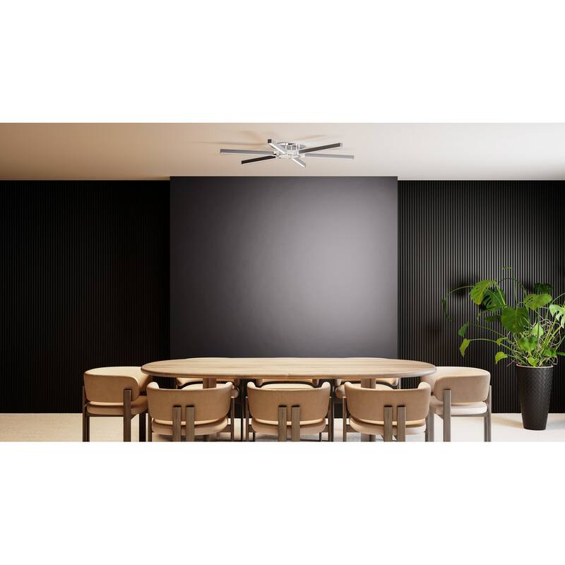 Zealand Integrated LED Polished Chrome Semi-Flush Mount with CCT Switch