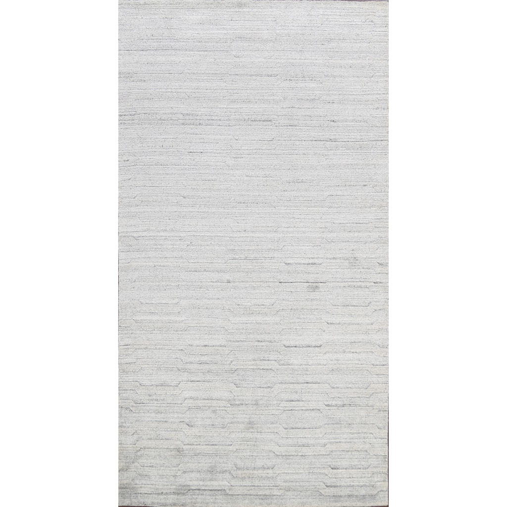 Geometric Contemporary Moroccan Oriental Area Rug Wool Hand-knotted - 4'11" x 7'9"