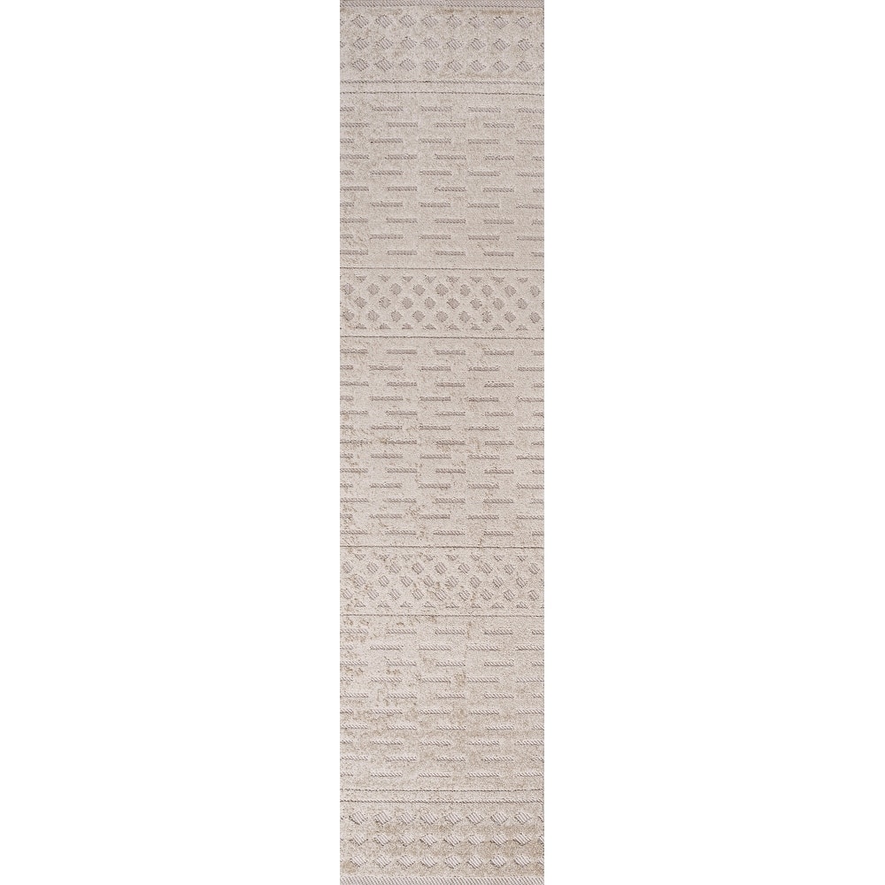 JONATHAN Y Rabat High-Low Pile Moroccan Geometric Indoor/Outdoor Area Rug