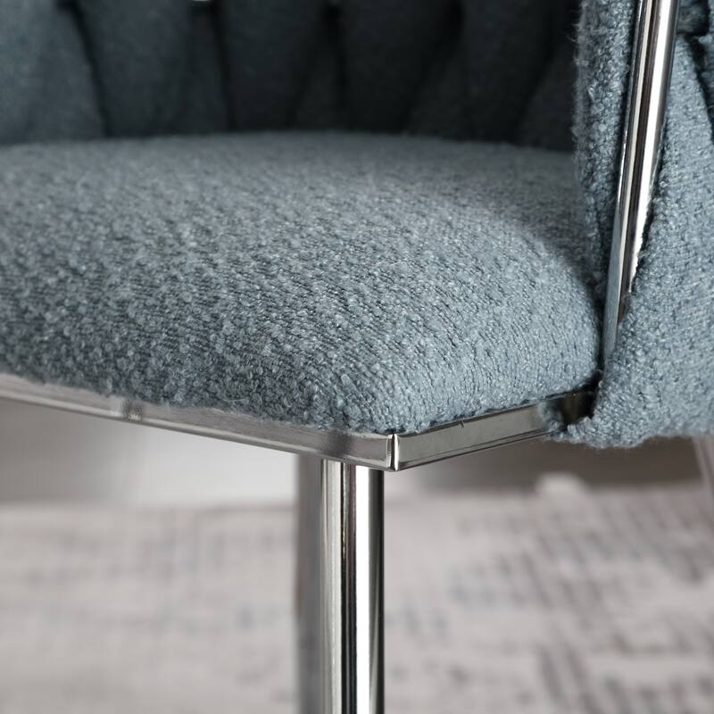 Leisure Velvet Dining Chairs With Metal Feet 2PC/SET