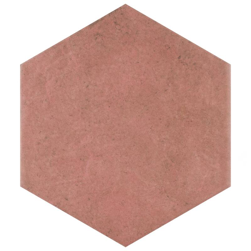 Merola Tile Heritage Hex Wine 7" x 8" Porcelain Floor and Wall Tile