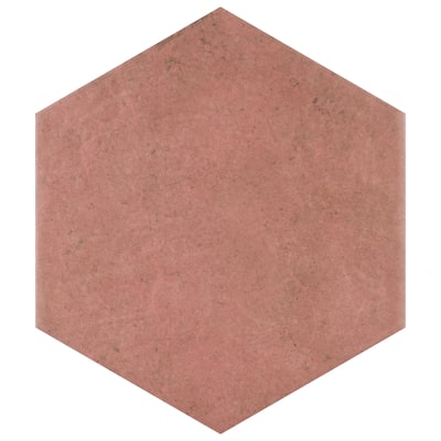 Merola Tile Heritage Hex Wine 7" x 8" Porcelain Floor and Wall Tile