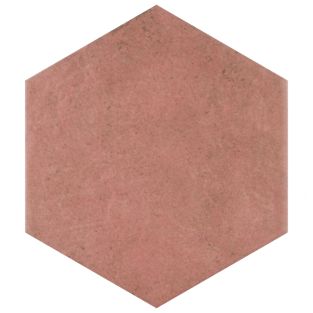 Merola Tile Heritage Hex Wine 7" x 8" Porcelain Floor and Wall Tile
