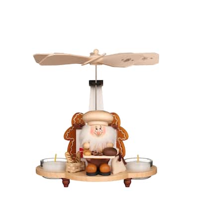8" Christian Ulbricht Dwarf Baker Christmas Pyramid Tea Light Candle Holder