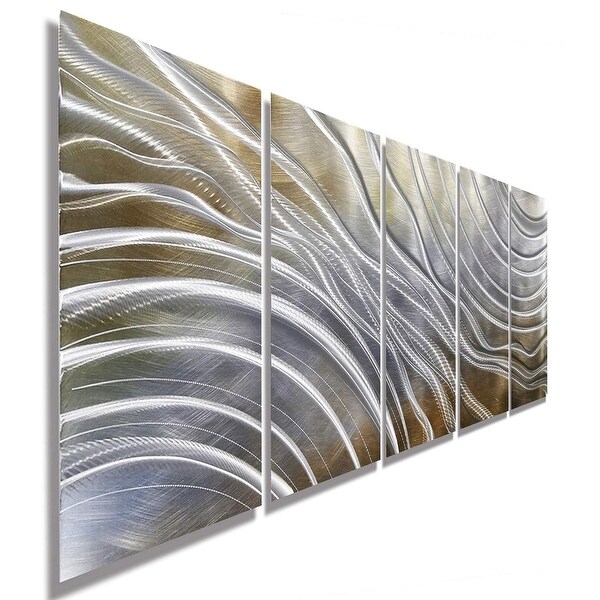 Shop Statements2000 Gold & Silver Abstract 3D Metal Wall ...