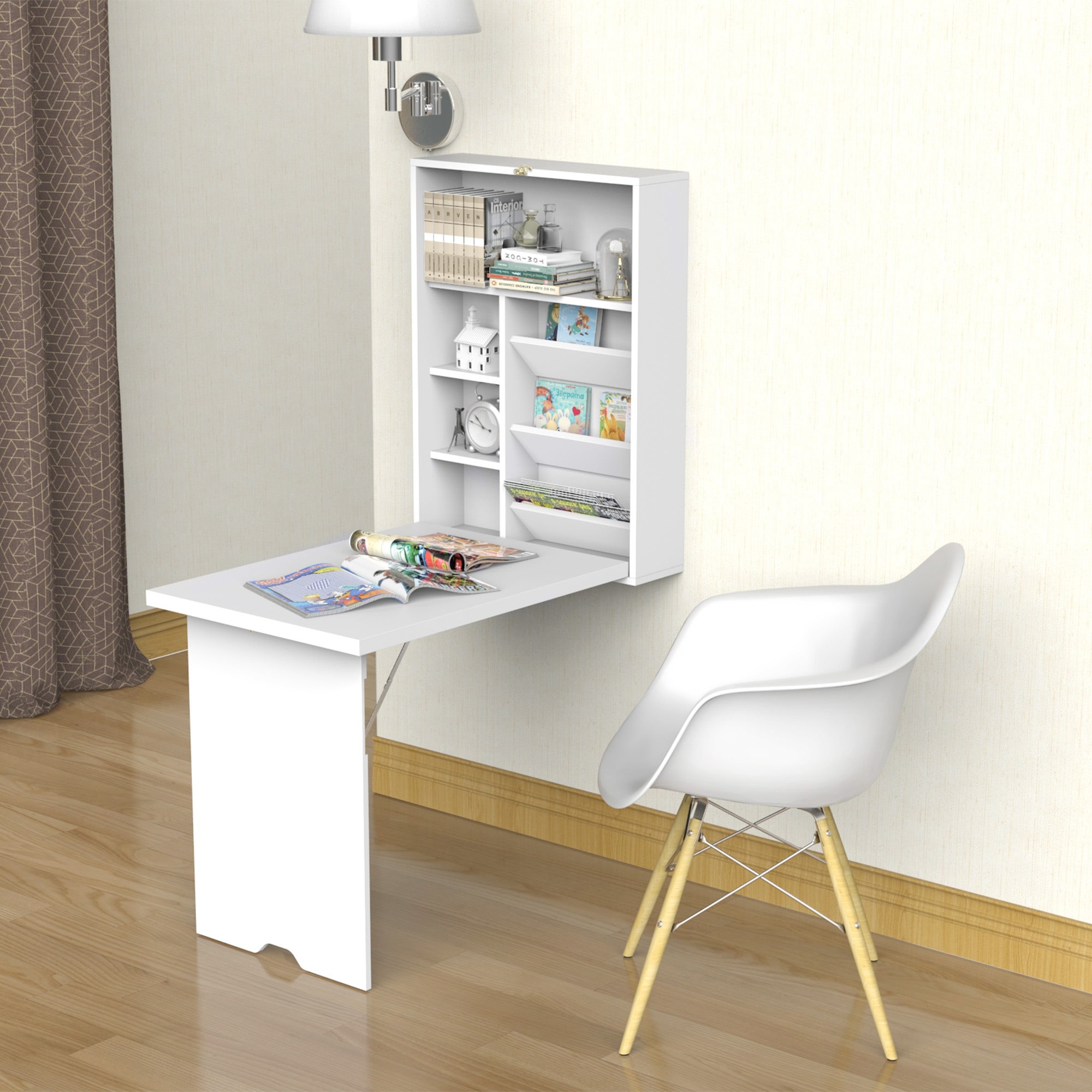 Homcom fold out cheap wall convertible desk