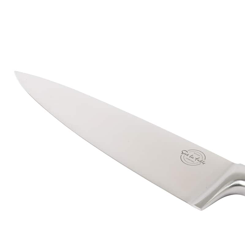 Sur La Table Kitchen Essential German Steel Chef's Knife, 8-Inch Stainless Steel Blade - Forged Full Tang