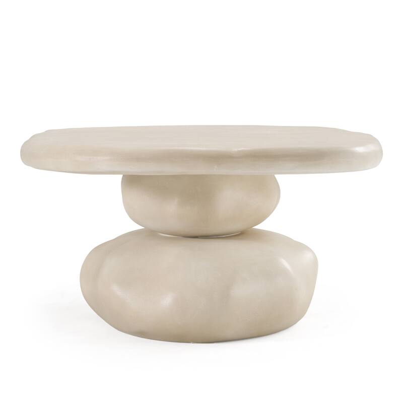 Coates Modern Beige Concrete Coffee Table