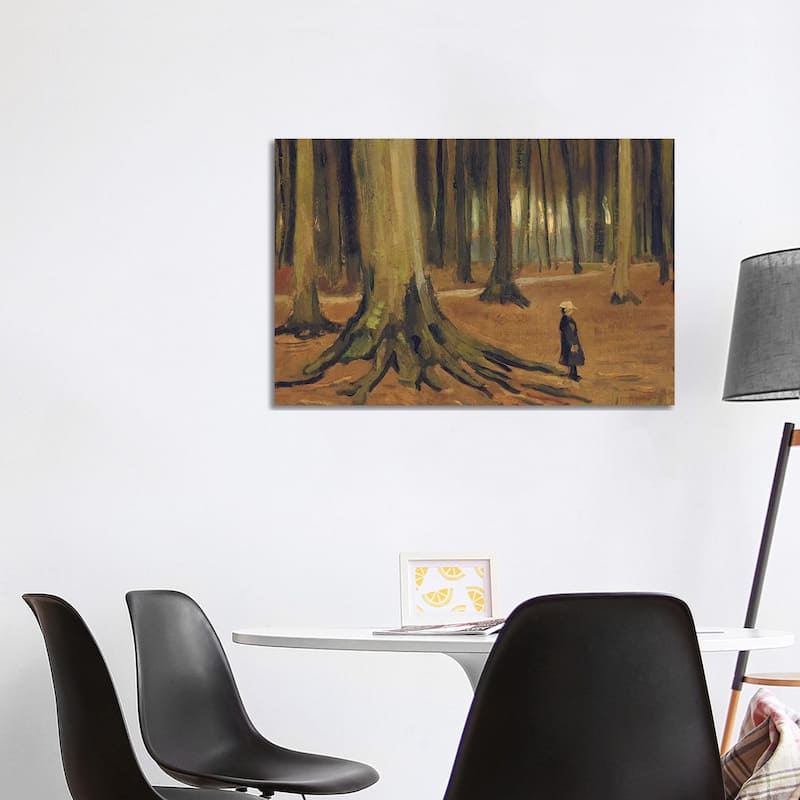 iCanvas "A Girl in a Wood, 1882 " by Vincent van Gogh Canvas Print - 26x40x1.5