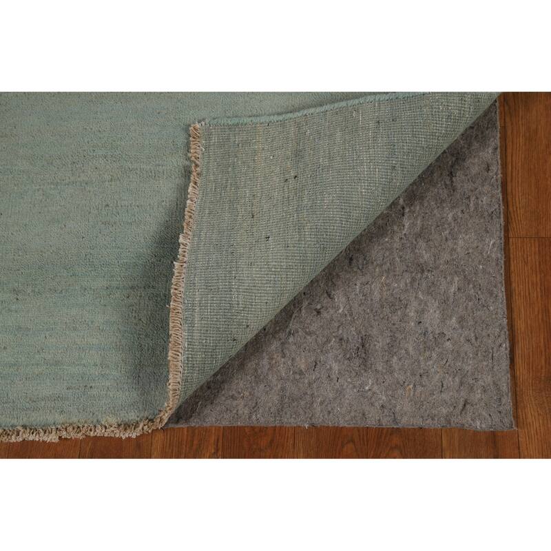 Gabbeh Modern Foyer Rug Hand-Knotted Solid Wool Carpet - 2'8"x 3'9"
