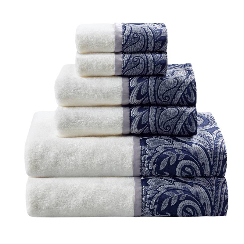 Madison Park Aubrey 6 Piece Jacquard Towel Set