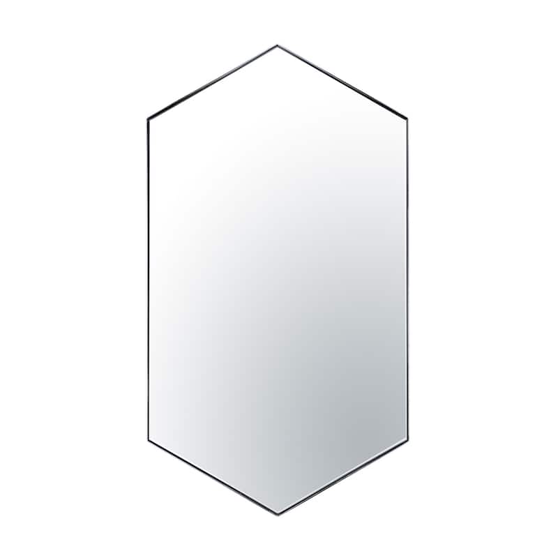Put A Spell On You 22x40 Framed Hexagonal Mirror - Chrome