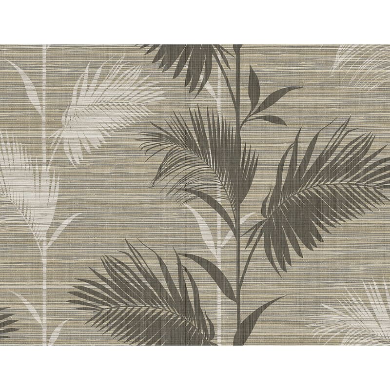 Kenneth James Away On Holiday Brown Palm Wallpaper - 27in x 324in x 0.025in