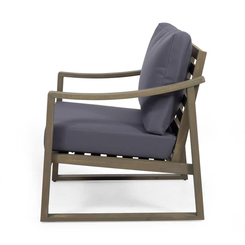 Samwell Acacia Wood Outdoor Chat Set by Christopher Knight Home
