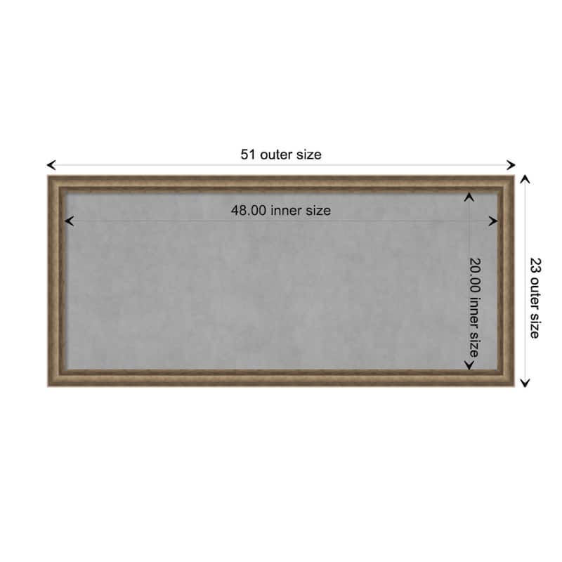 Amanti Art Angled Bronze Framed Magnetic Board - Board Size 48x20