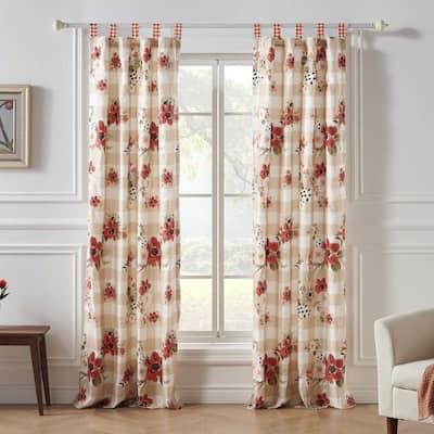 Greenland Home Fashions Wheatly Farmhouse 84-inch Curtain Panels (Set of 2)
