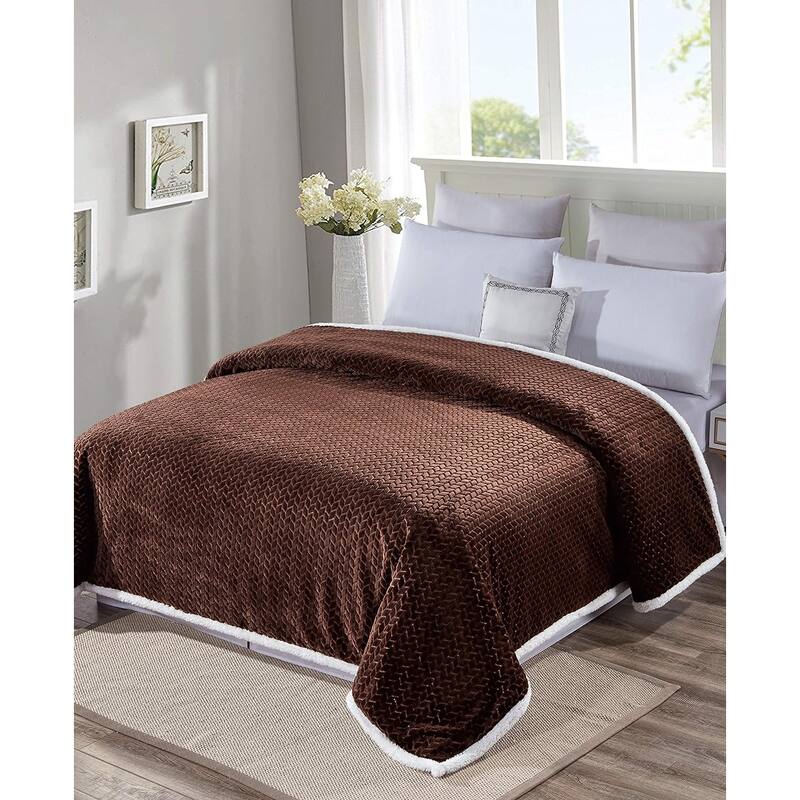 Home Essentials by Décor&More Braided Sherpa Blanket Bed Bath