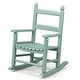 preview thumbnail 21 of 38, 16 In. Kids Classic Solid Poplar Wood Rocking Chair, Egg-Shaped Seat For Ages 2–5 - 9' x 12' Green