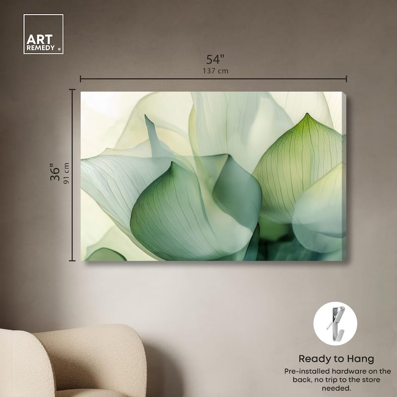 Translucent Floral Layers Canvas by Art Remedy, Gallery Wrapped