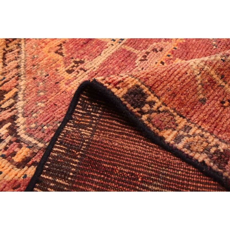 ECARPETGALLERY Hand-knotted Melis Vintage Dark Copper Wool Rug - 3'9 x 10'4