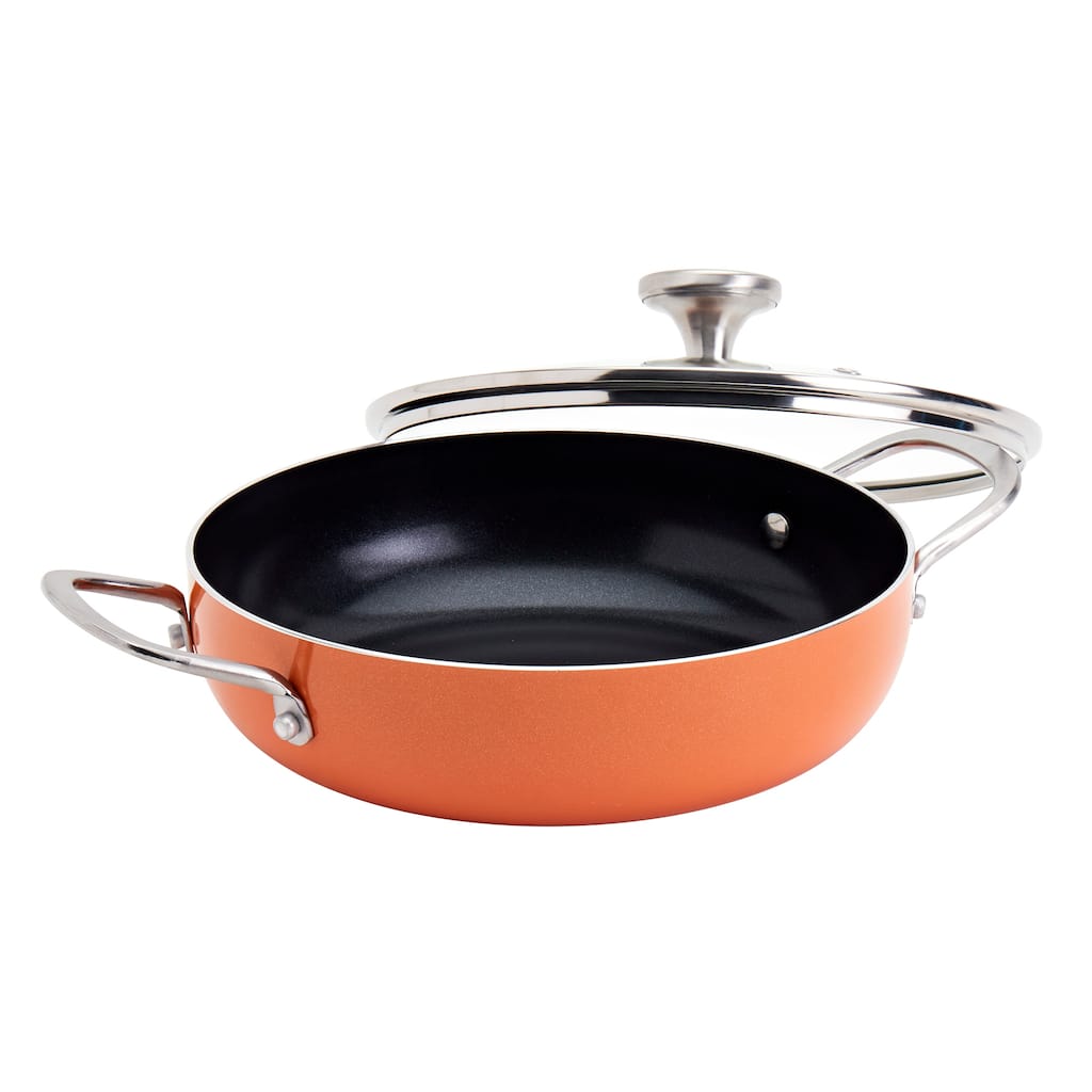 Infuse 3Qt Aluminum Caldero / Saute Pan - Orange