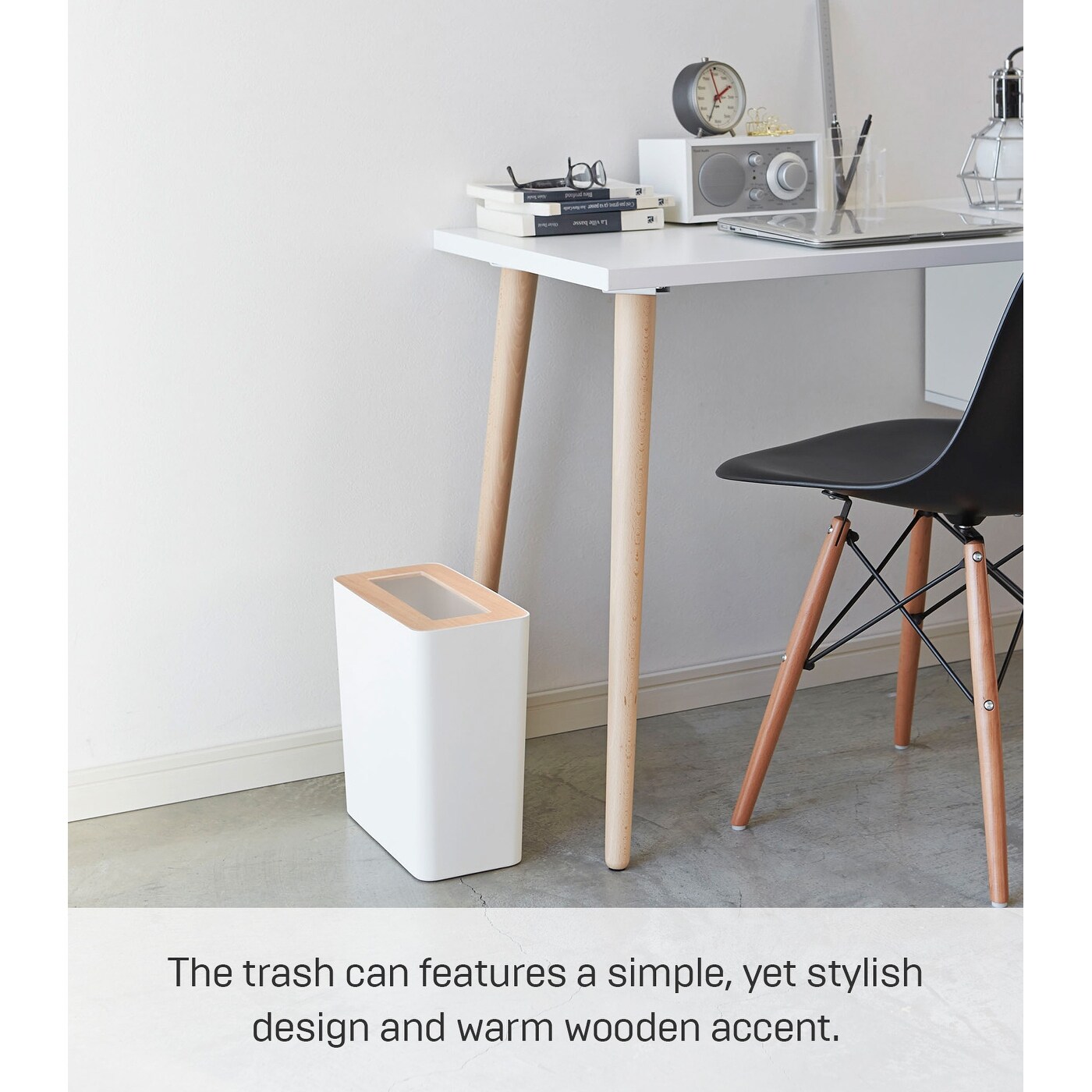 Yamazaki Home Trash Can - Two Styles, Steel & Wood