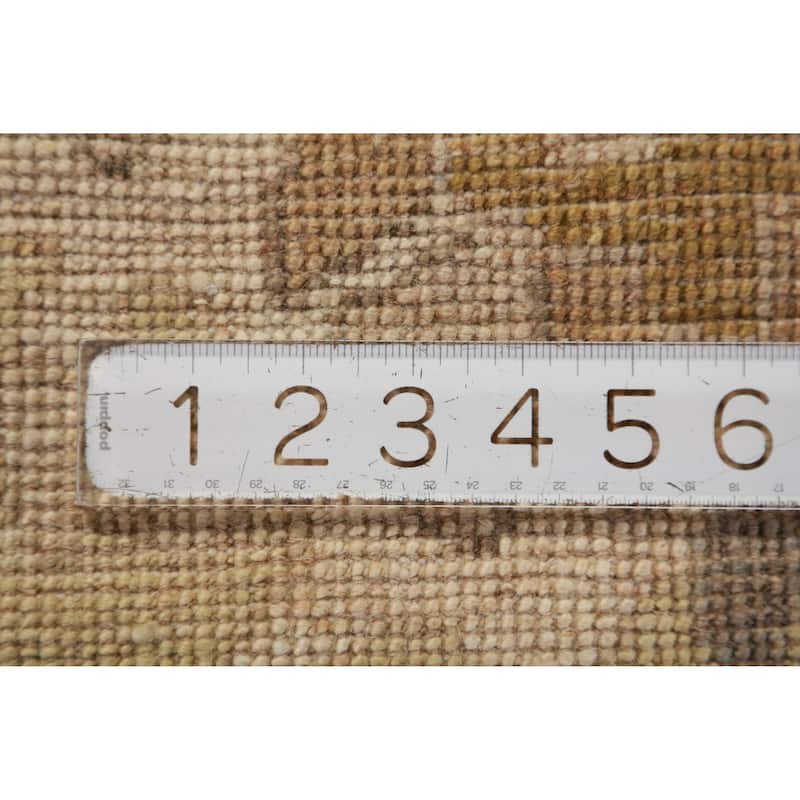 Hand Knotted Oriental 100% Wool Carpet Transitional All-Over Beige & Ivories Oushak Area Rug - 10' 5'' X 8' 3''
