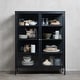 preview thumbnail 12 of 25, Rye Studio Cairyn Modern Glass and Metal Cabinet Short