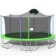 preview thumbnail 1 of 6, 16ft. Green Trampoline with Ladder and Safety Net