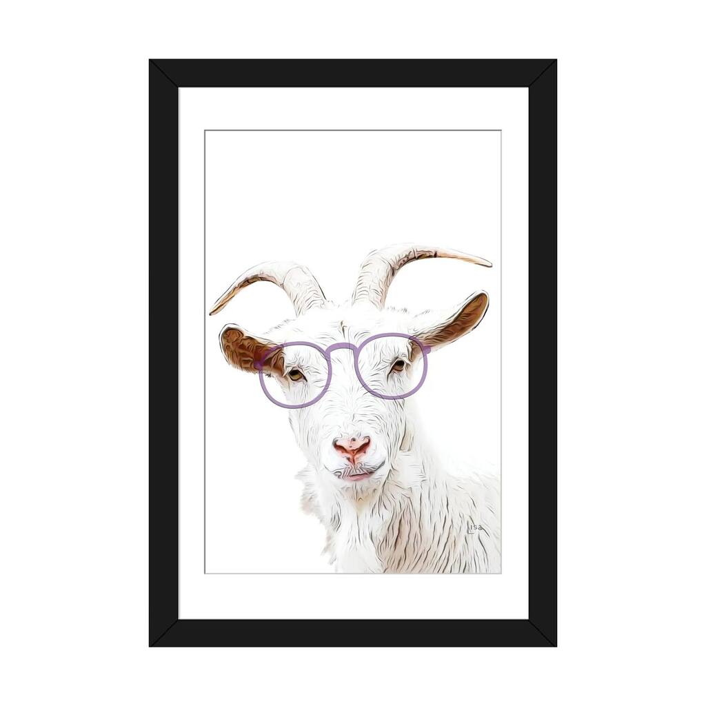 iCanvas "Goat With Purple Glasses" by Printable Lisa's Pets