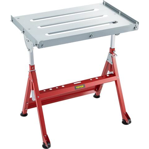 Welding Table 30'' x 20'' Adjustable Angle & Height Portable Steel Welding TableStrong Hold Industrial Bench