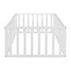 preview thumbnail 35 of 35, Minimal Design Twin Size Floor Bed with Safety Fence & Privacy Door