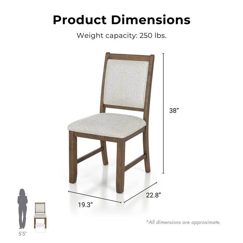 Furniture of America Virex Rustic 5-Piece Solid Wood Extendable Dining Table Set