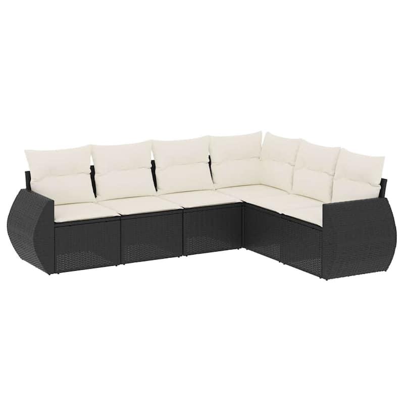 vidaXL Garden Sofa Set Black