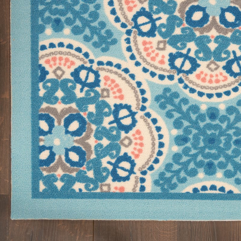 Waverly Sun N' Shade Boho Geometric Modern Indoor/Outdoor Area Rug